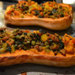 vegan stuffed butternut squash