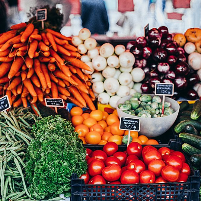 variety of vegetables on display