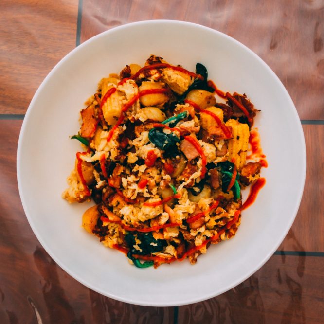 tempeh & sweet potato buddha bowl