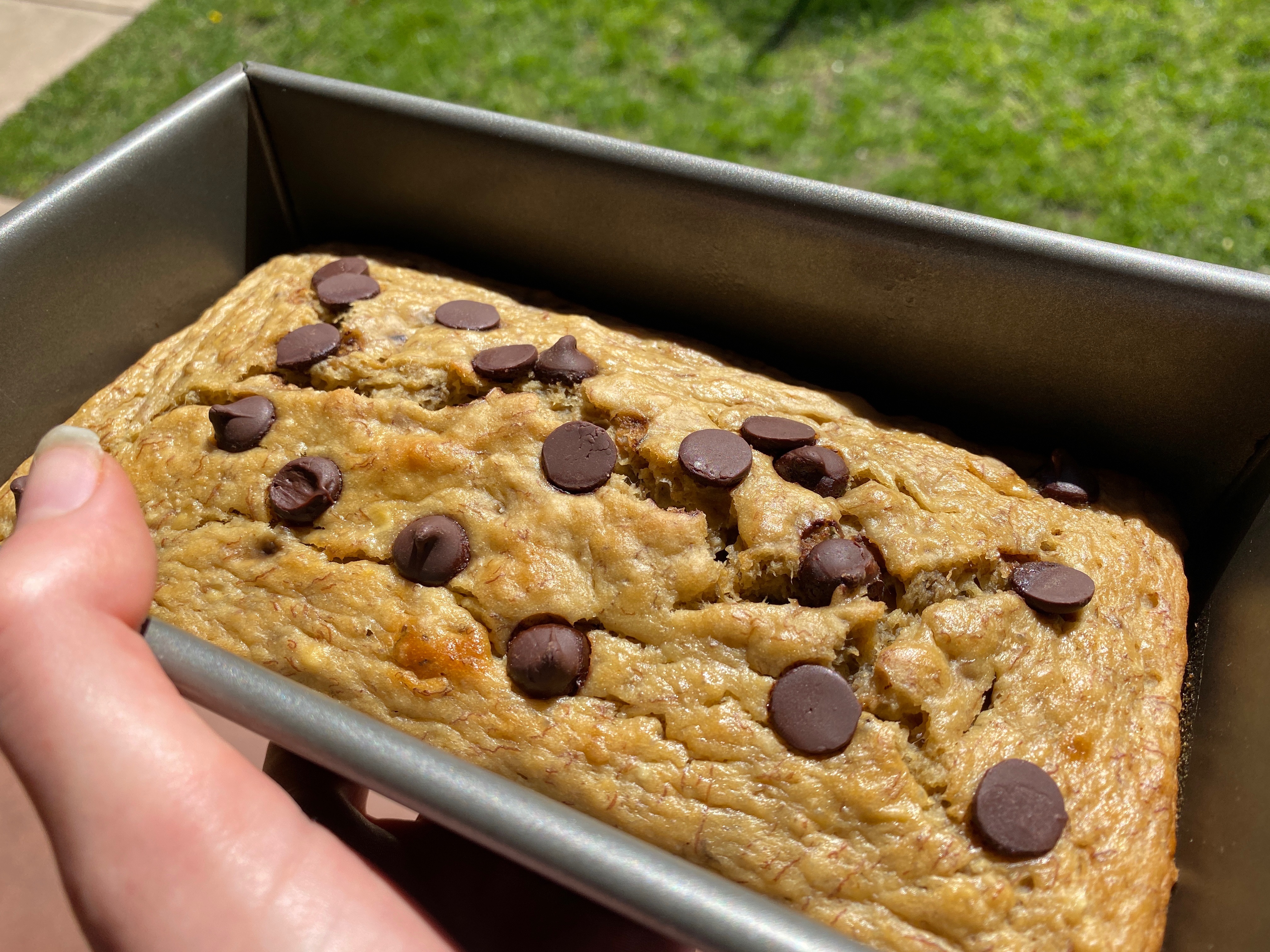 heavenly vegan chocolate chip banana bread